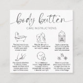 ミニマルエレガント白黒体バ気にタカード スクエア名刺 (正面)