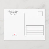 ミニマルエレガント白黒結婚式の日付の保存 案内ポストカード (裏面)