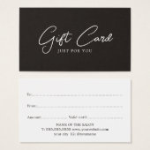 ミニマルエレガント白黒美しいサロン (正面&裏面)