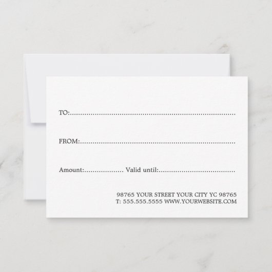 ミニマルエレガント白黒美しいプレゼント (裏面)