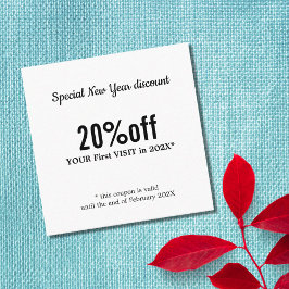 ミニマルエレガント白黒美しい 割引カード