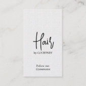 ミニマルエレガント白黒美容師 名刺 (正面)