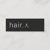 ミニマルエレガント白黒 スキニー名刺 (正面)