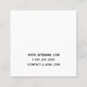 ミニマルエレガント白黒 スクエア名刺 (裏面)