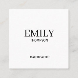 ミニマルエレガント白黒 スクエア名刺