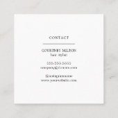 ミニマルエレガント白黒 スクエア名刺 (裏面)