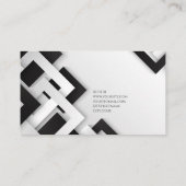 ミニマルエレガント白黒 名刺 (裏面)