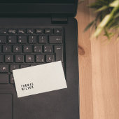 ミニマルエレガント紙テクスチャブラックコンサルタント 名刺