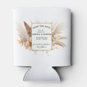 ミニマルエレガント素朴フローラ結婚ヴィンテージ 缶クーラー (裏面)