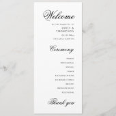 ミニマルエレガント結婚の プログラム (正面)