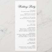 ミニマルエレガント結婚の プログラム (裏面)