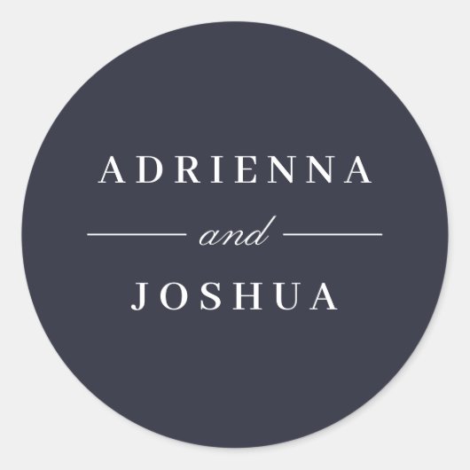 ミニマルエレガント結婚グラム ラウンドシール (正面)