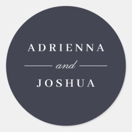ミニマルエレガント結婚グラム ラウンドシール