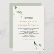 ミニマルエレガント結婚緑