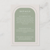ミニマルエレガント結婚詳細 エンクロージャーカード (正面)