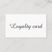 ミニマルエレガント美しいサロンロイヤリティカード ロイヤリティカード (正面)