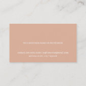 ミニマルエレガント美しい金ゴールドリップダスティバラ 名刺 (裏面)