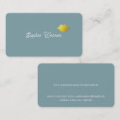 ミニマルエレガント美しい金ゴールドリップダスティブルー 名刺 (正面/裏面)