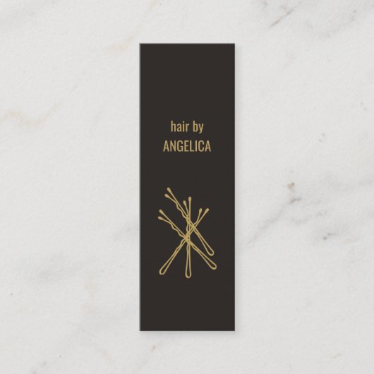 ミニマルエレガント美容師名刺 スキニー名刺 (正面)
