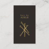 ミニマルエレガント美容師名刺 名刺 (正面)