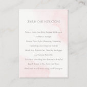 ミニマルエレガント赤面ピンクウォータージュエリー気に 名刺 (正面)