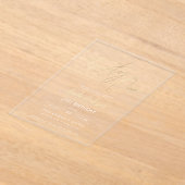 ミニマルエレガント金ゴールドスクリプト21歳の誕生日 アクリル招待状 (レイダウン)