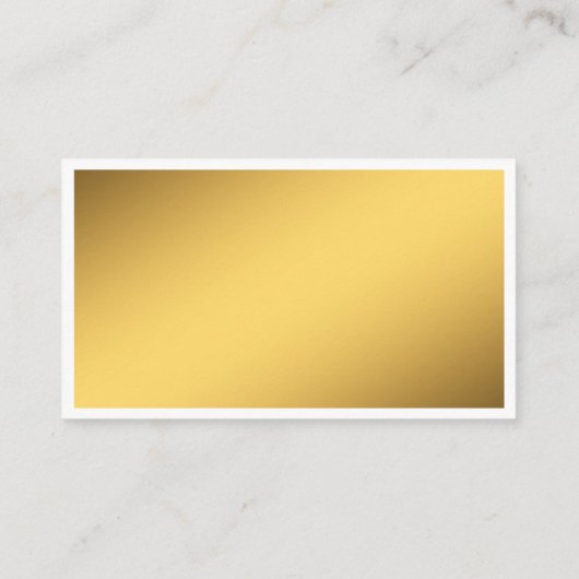 ミニマルエレガント金ゴールドホワイトエッジライタエディタ 名刺 (裏面)
