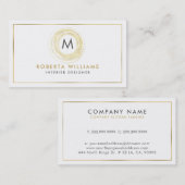 ミニマルエレガント金ゴールド 名刺 (正面/裏面)