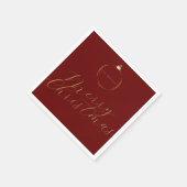 ミニマルエレガント金フェイク箔 スタンダードカクテルナプキン (角)