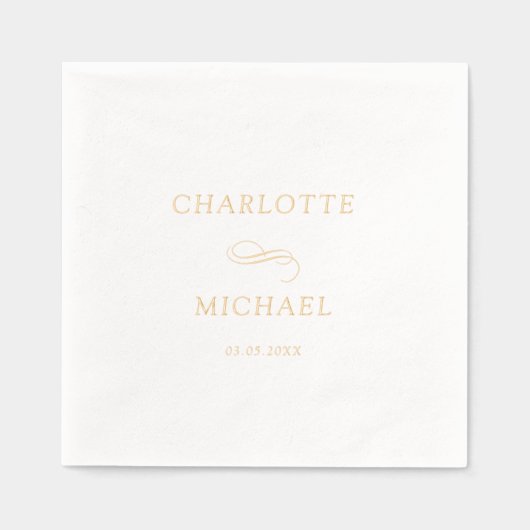 ミニマルエレガント 箔ナプキン (正面)