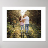 ミニマルエレガントFamily Script Overlayの写真カスタム 箔ポスター (正面)