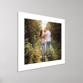 ミニマルエレガントFamily Script Overlayの写真カスタム 箔ポスター (レイダウン)