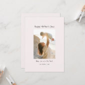 ミニマルエレガントPhoto Happy Mother's Day カード (正面/裏面インサイチュ)