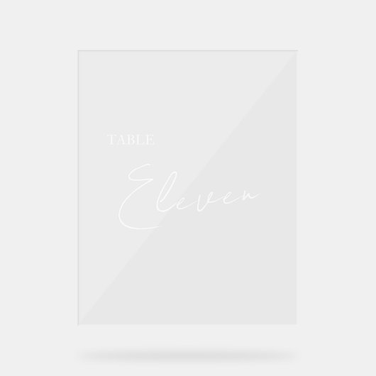 ミニマルエレガントTypographic Brush Script アクリルサイン (正面)