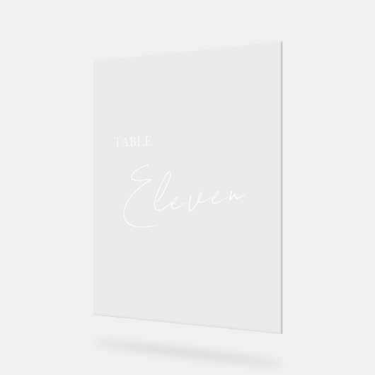 ミニマルエレガントTypographic Brush Script アクリルサイン (傾斜)