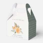 ミニマルオレンジボタニカルボ感謝していホロ結婚ーズ フェイバーボックス (裏面サイド)