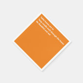 ミニマルオレンジ感謝祭モダン感謝詩 スタンダードカクテルナプキン (角)