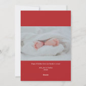 ミニマルオーナメントフレームフォトホリデーカード シーズンカード (裏面)