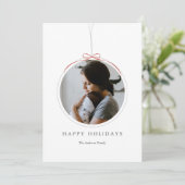 ミニマルオーナメントフレームフォトホリデーカード シーズンカード (スタンド正面)