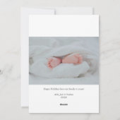 ミニマルオーナメントフレームフォトホリデーカード シーズンカード (裏面)