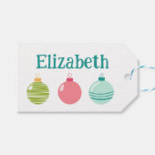 ミニマルオーナメント名ギフトラベル ギフトタグ (正面(横))