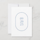 ミニマルオーバル結婚式返信カード 招待状 (裏面)