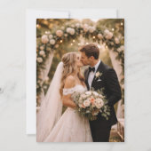 ミニマルオーバーレイ写真付き結婚式招待状 招待状 (裏面)