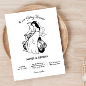 ミニマルカジュアルおもしろい結婚ズ 招待状