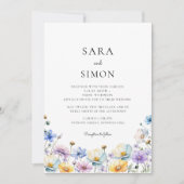 ミニマルカジュアルモダン結婚野 招待状 (正面)