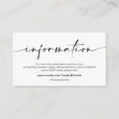 ミニマルカジュアルリストブラックインクペ結婚ンの詳細 エンクロージャーカード (正面)