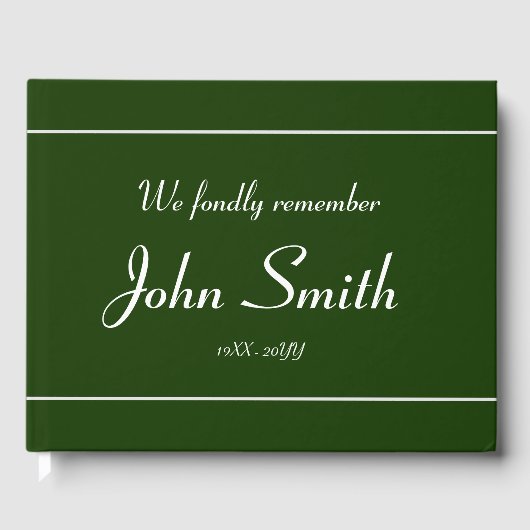 ミニマルカスタマイズス悔やみや弔慰ゲストブック ゲストブック (正面)