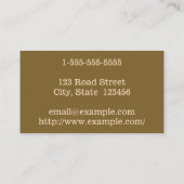 ミニマルカスタマイズ可能な爪、 ネイルテック・ビジネス・カード 名刺 (裏面)