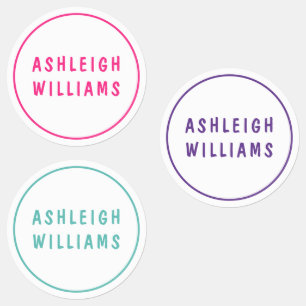 ミニマルカスタムガーリーパーソナライズされた名セット ラベル