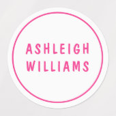 ミニマルカスタムガーリーパーソナライズされた名セット ラベル (デザイン1)